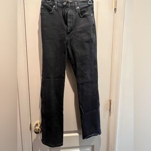 Agolde 90s Pinch Waist High Rise Black Straight Leg Jeans Size 25
